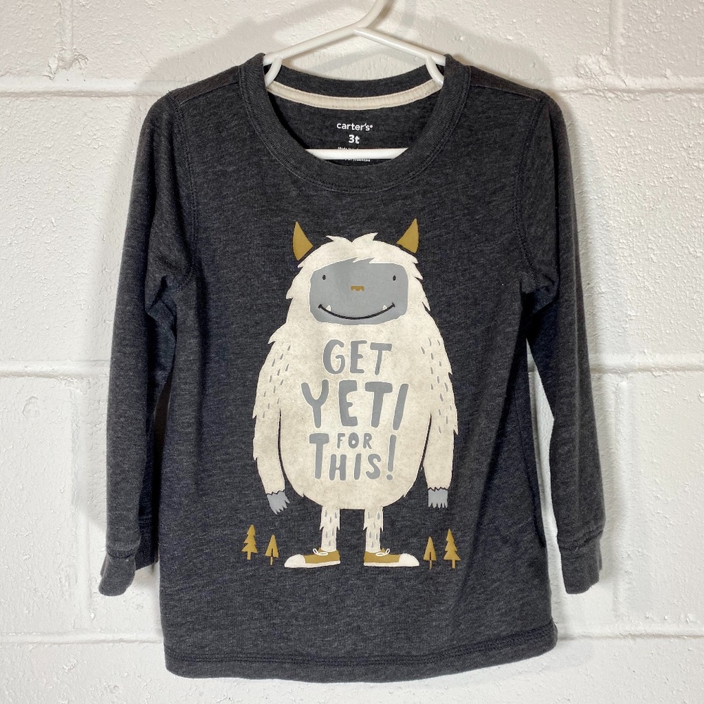Carters Long Sleeve Gray Get Yeti For This Shirt